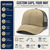 Gorra Trucker de Algodón 100% con Logotipo Personalizado, Estilo Hip Hop Casual, Malla Trasera, Gorra de Béisbol con Bordado, Impresión y Etiqueta Tejida, Servicio OEM ODM