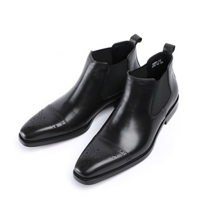 <span class=keywords><strong>Botas</strong></span> <span class=keywords><strong>de</strong></span> cuero genuino <span class=keywords><strong>de</strong></span> caña alta para <span class=keywords><strong>hombre</strong></span>, estilo británico, con punta y grabados, formales <span class=keywords><strong>de</strong></span> negocios, novedad 2026 - Product Image 4