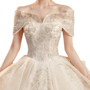 Wedding Dress Ball Gown Princess Waistline Sweetheart Neckline Tulle Lace Vintage Style With Long Train For Adult Women - Product Image 5