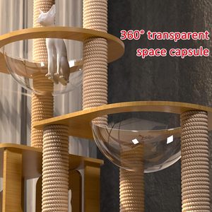 Manufacturer Direct Premium Wooden Cat Climbing Tree with Modern Style Natural Sisal Scratching <b>Posts</b>-Wholesale Pet Products - Product Image 4