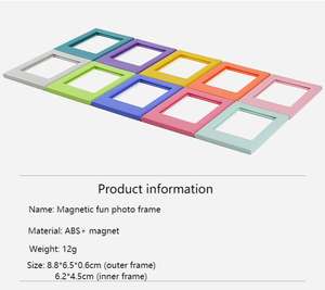 <span class=keywords><strong>Cadre</strong></span> photo magnétique en plastique coloré DIY de nouvelle conception, <span class=keywords><strong>cadre</strong></span> photo ABS pour Fujifilm Mini Instax 12/11/EVO, décoration intérieure - Product Image 6