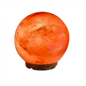 Lámpara de Sal Rosa del Himalaya, Alimentada por USB, Forma Redonda, Cristal Natural, Luz Nocturna de Mesa, Decoración para el Hogar, Regalo, Venta al por Mayor - Product Image 4
