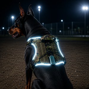 Arnés <span class=keywords><strong>para</strong></span> Perro QCool de Grado Táctico con Correa e Indicador LED, Diseño <span class=keywords><strong>para</strong></span> Todo Clima, Importadores Personalizados, Arnés Impermeable con LED Brillante - Product Image 2