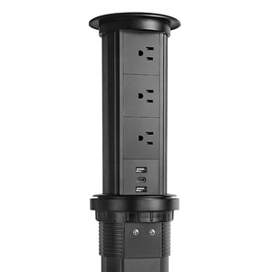 Toma de corriente de <span class=keywords><strong>encimera</strong></span> emergente motorizada de EE. UU. Para isla de cocina, toma de mesa de elevación eléctrica oculta integrada con puertos USB - Product Image 1