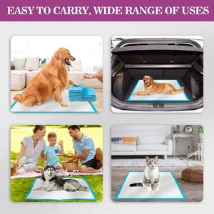 Tapis d'apprentissage jetables super absorbants, anti-fuites et anti-odeurs pour chiots – Fournitures d'entraînement pour animaux de compagnie - Product Image 6