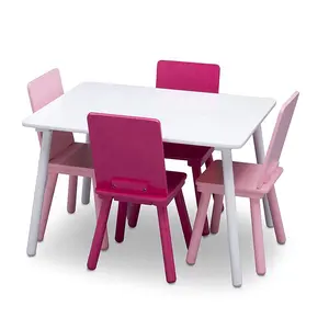 Красочные Дети любят интересный набор стола и стула в сборе деревянный набор столов и стульев набор для детей для партии inventn