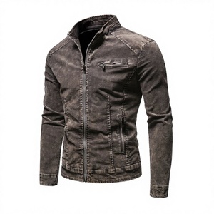 Fashion Brand Denim Bomber <b>Jacket</b> Zipper Button Washed Lapel Casual Outerwear Men Autumn Winter - Product Image 3