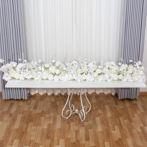 Flores blancas Fila de flores de cerezo Flores artificiales Camino de mesa Pasillo Corredor floral Evento DE BODA Corredor de flores de cerezo - Product Image 5
