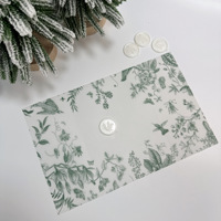 Pochette en vélin transparente à thème vintage pour mariage, pré-pliée, en vélin vert et bleu pour invitations 5x7