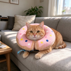Collarín Inflable <span class=keywords><strong>de</strong></span> Nailon Moderno Kinghon para Perros y Gatos - Protección Postoperatoria con Cierre <span class=keywords><strong>de</strong></span> Gancho y Bucle - Product Image 3