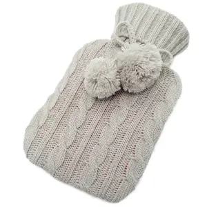 2024 New Arrival Small Size Knitted Hot Water Bottle Socks And Slippers Set