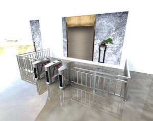 Pont semi-automatique trépied tourniquet contrôle d'accès et mesures de sécurité tourniquets produit - Product Image 5