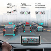 7 pouces 4G WiFi Android 8.1 GPS voiture Auto 1080P enregistreur vidéo double caméra 2 + 16G Dashcam GPS Navigation avec cartes européennes gratuites