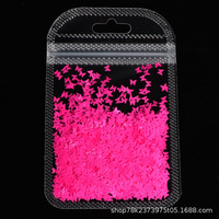 Offre Spéciale 3d holographique paillettes Nail Art flocons forme Design adhésif Laser papillon ongles paillettes pour Arts artisanat accessoires