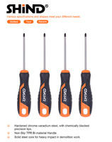 Shind Tools usine de tournevis en acier au chrome vanadium avec poignée PP TPR Tournevis robuste pour usage domestique ou industriel.