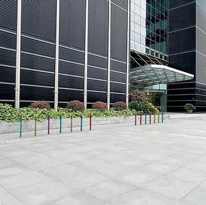 Soporte de bicicleta de metal exterior estante de estacionamiento de bicicleta vertical - Product Image 3