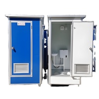 Cabine de toilettes portable Lizheng en acier coloré pour les chantiers de construction, le camping et les événements