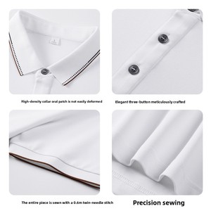 T-shirt <span class=keywords><strong>de</strong></span> travail pour homme, respirant, en tricot uni, à manches courtes, en coton peigné, couleur unie, personnalisable, publicitaire, uniforme <span class=keywords><strong>de</strong></span> travail, polo <span class=keywords><strong>de</strong></span> bureau - Product Image 2