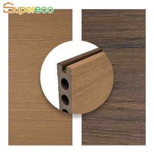 Supereco 140*22mm composite rỗng rắn WPC decking không thấm nước chống trượt thiết kế sàn cho khu vườn ngoài trời sân chơi - Product Image 1