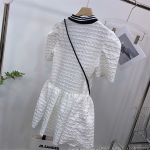 Vestido Midi de Algodón con Estampado Veraniego LFF-006056, Cuello en V, Color Blanco para Mujer, Apto para 45kg-130kg, Incluye Bolsa - Product Image 6