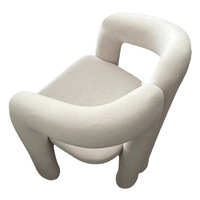 Chaises de salle à manger modernes et minimalistes en métal avec accoudoirs rembourrés doux pour la maison, les salons de manucure et les salles à manger