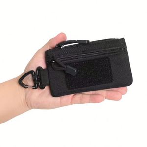 Multifunction Wallet <b>Mini</b> Portable Zipper Pouch Coin Purse Belt Waist <b>Bag</b> for Men Outdoor Camping Hiking - Product Image 2