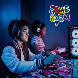 Enseigne néon LED Gamer pour salle de jeux, chambre, centre commercial, décoration murale - Décoration de fête, cadeau pour adolescent, étanche IPX3, personnalisable - Product Image 5