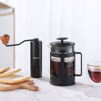 Cafetière à piston ergonomique en verre résistant à la chaleur pour café et thé, idéale pour la lecture en bibliothèque et les moments de tranquillité, personnalisable