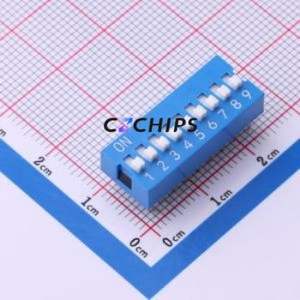 SMQS-09B-TP DIP Switch Switch ( Type: Flat Toggle, Raised Type )( Number of Switch Sections: 9-Bit )( Lead Spacing: 2.54mm ) - Product Image 1