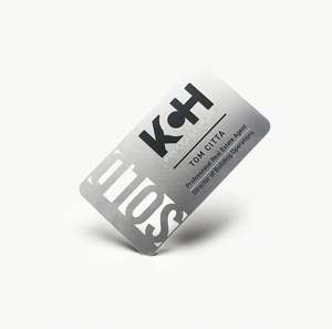 High Quality Square Business Cards <b>Metal</b> Gloss <b>Mirror</b> Polished Gold - Product Image 3