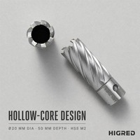 Jeu de 7 forets à noyau en acier rapide pour perçage CNC du métal avec une profondeur de coupe de 30 mm