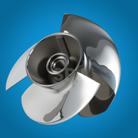 Pièces de moteur BRP Rotax en acier inoxydable poli à 3 pales, nouvelles pièces Seadoo 161 mm 14/19 Impeller pour jet ski