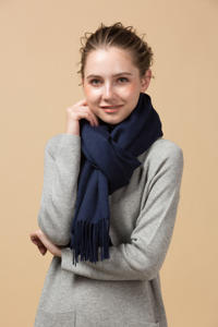 Wholesale Customized Long Merino Wool Cashmere <b>Women's</b> Winter <b>Scarf</b> Shawl Breathable ODM Soft for Travel Daily Use - Product Image 4