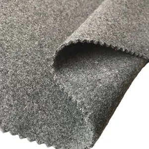 25%wool gray colour double- faced fabric for winter coat woollen cloth 710g