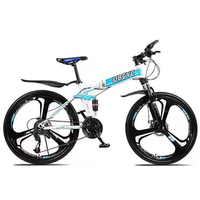 Vélo de montagne pliable 27,5 pouces, 26 pouces, 20 pouces, 21 vitesses, cadre en acier entièrement amorti, vélo pliable pour adultes, faible coût