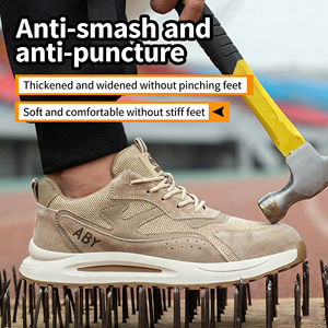 Chaussures de sécurité respirantes pour hommes avec embout en acier – Légères, anti-écrasement et anti-perforation pour la construction - Product Image 2