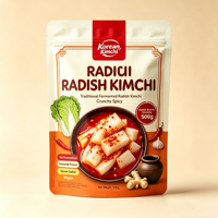 Sachet Doypack Personnalisé en Feuille d'Aluminium avec Valve de Dégazage Unidirectionnelle, Fermeture Zip Refermable, Anti-fuite, Anti-odeur, Qualité Alimentaire, pour Kimchi et Cornichons