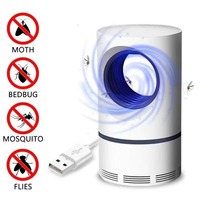 Lampe anti-insectes alimentée par USB pour usage domestique intérieur et extérieur, lumière LED tue-moustiques avec piège à mouches, fonctionnement silencieux