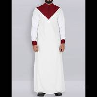 Thobe de haute qualité pour hommes, manches longues, style Moyen-Orient, Arabie Saoudite, Dubaï, musulman, arabe