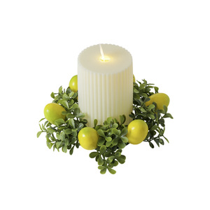 Anillo de Hojas Artificiales de Limón de Estilo Fresco <span class=keywords><strong>para</strong></span> Decoración de Centro de Mesa en Hogares Rurales, Mesas de Boda y Fiestas de Primavera - Product Image 4