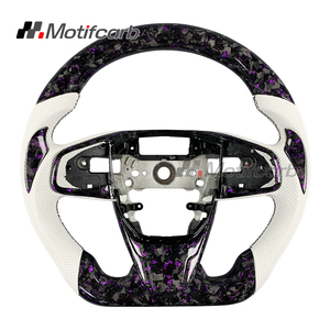 Volante de fibra de carbono forjado personalizado en color púrpura para Honda Civic Si 10ª generación 2016-2021 Type-R FK8 Coupe CR-V - Product Image 1