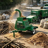 Broyeur de bois diesel 22HP DWC-22 avec système d'alimentation hydraulique, déchiqueteur de bois 150mm, broyeur de branches professionnel pour usage agricole