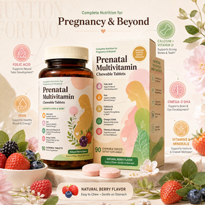 OEM ODM Prenatal Multivitamin Chewables Multi-Mineral &amp; Vitamin Formula Helps Fight Fatigue for Expecting Mom Daily <strong>Nutrition</strong> - Product Image 2