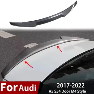 สำหรับ A5 S5 ปี 2017 2018 2019 2020 2021 2022 4 ประตู สไตล์ M4 สปอยเลอร์หลังคา ฝาครอบปีกหลัง อุปกรณ์ตกแต่งภายนอก ปรับแต่ง - Product Image 1