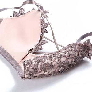 Ensemble de pompes pour femmes Soutien Gorge uni Femme Sutia <span class=keywords><strong>Com</strong></span> Renda Bralette à armatures en <span class=keywords><strong>dentelle</strong></span> Rembourrage extrême Soutien-gorge demi-tasse - Product Image 2