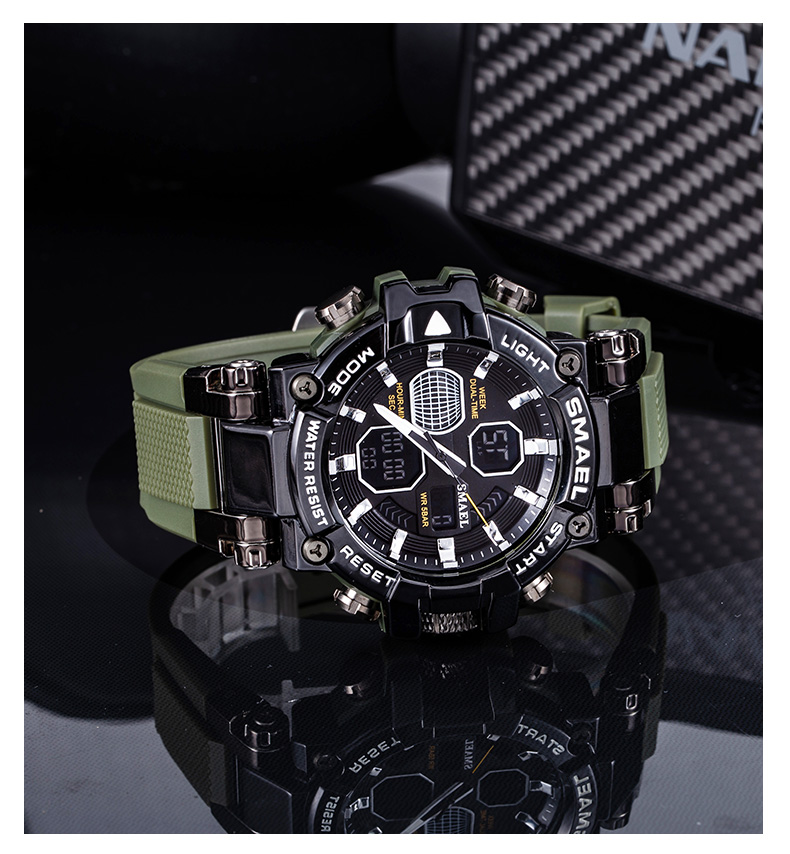 Watches men original brand SMAEL 8027 luxury mens watches quartz digital plastic men's sport watch