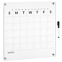 Calendrier hebdomadaire du tableau marqueur effaçable à sec en acrylique mural 2023