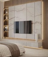 Panneau mural en PVC pour dalle de marbre UV imperméable et ignifuge de conception à la mode pour la décoration intérieure