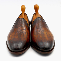 Luxuriöse Hochwertige Herren Echtleder Geschlossene Slip-On Schuhe Premium-Qualität Schwarz Goodyear Büro- & Karriere-Schuhe