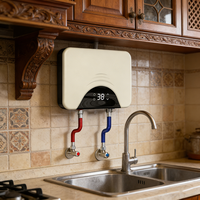 Chauffe-eau électrique instantané mural mince sans réservoir avec affichage numérique pour salle de bain domestique, douche, OEM, ODM, camping-car, hôtel
